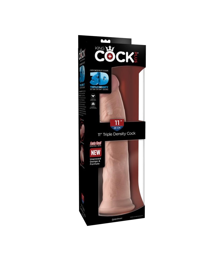 3D Dildo Triple Densidad Plus 11 Natural