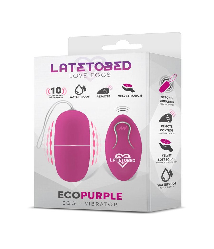 Ecopurple Huevo Vibrador con Control Remoto