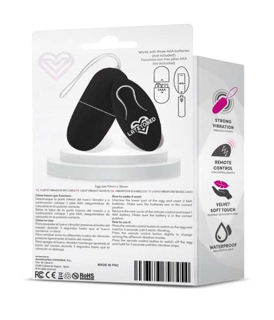 Ecoblack Huevo Vibrador con Control Remoto