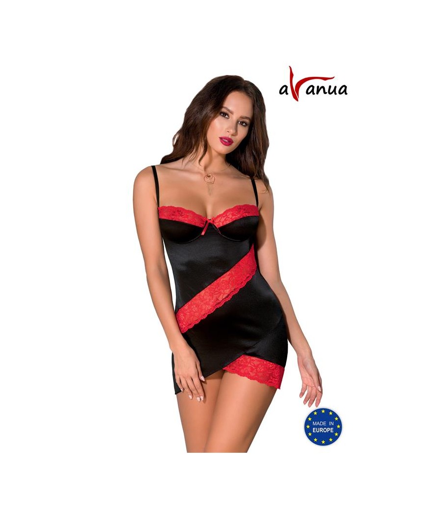 ODINA Chemise Negro Rojo