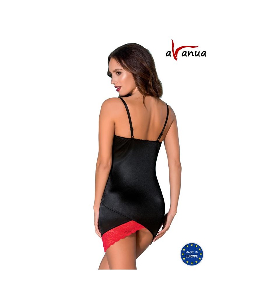 ODINA Chemise Negro Rojo