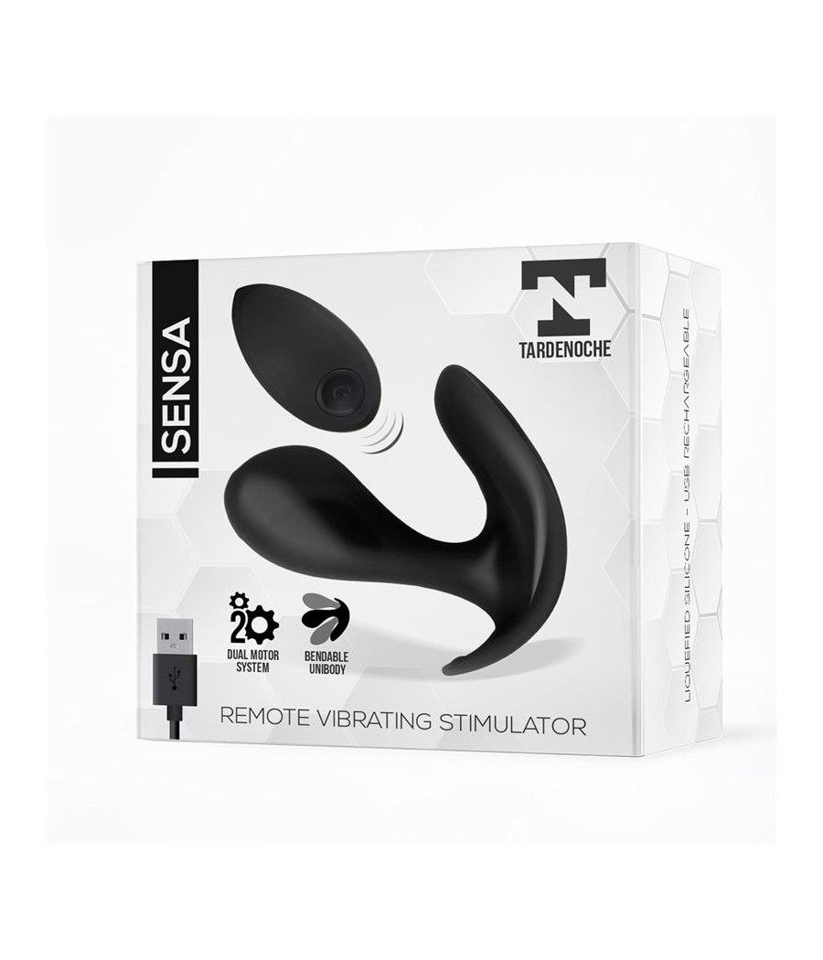 Sensa Estimulador Control Remoto USB SIlicona Liquida Negro