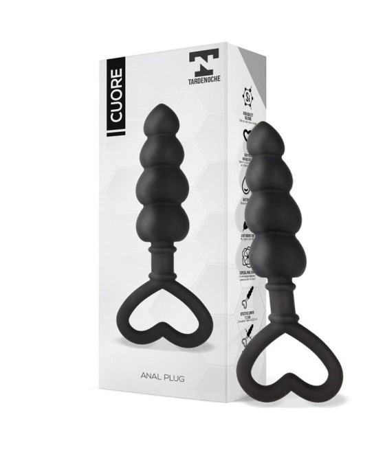 Cuore Plug Anal Silicona Negro