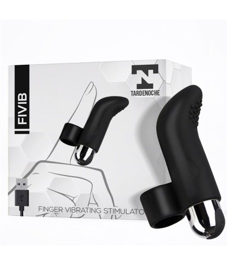 Fivib Estimulador de Dedo USB Silicona Negro