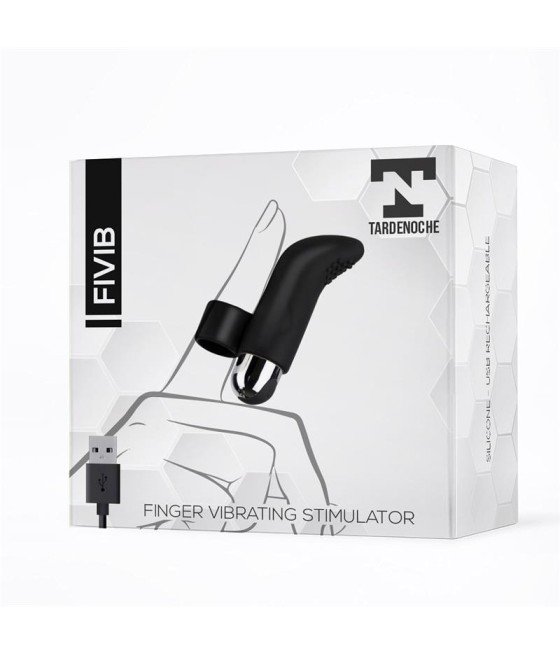 Fivib Estimulador de Dedo USB Silicona Negro