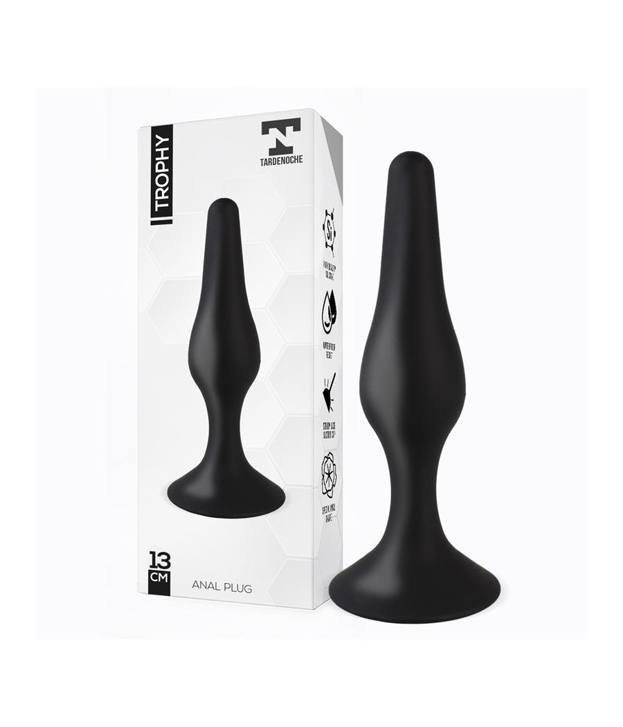 Trophy Plug Anal 13 cm Silicona Negro