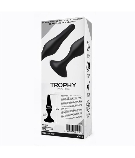 Trophy Plug Anal 13 cm Silicona Negro