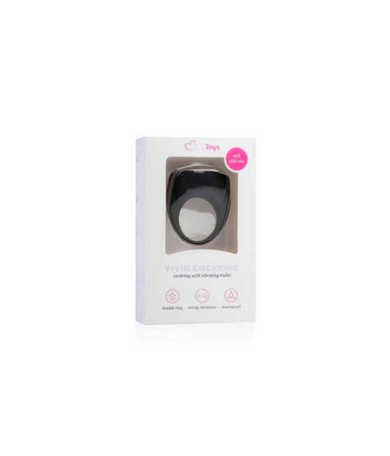 Anillo para Pene con Vibracion Silicona Negro