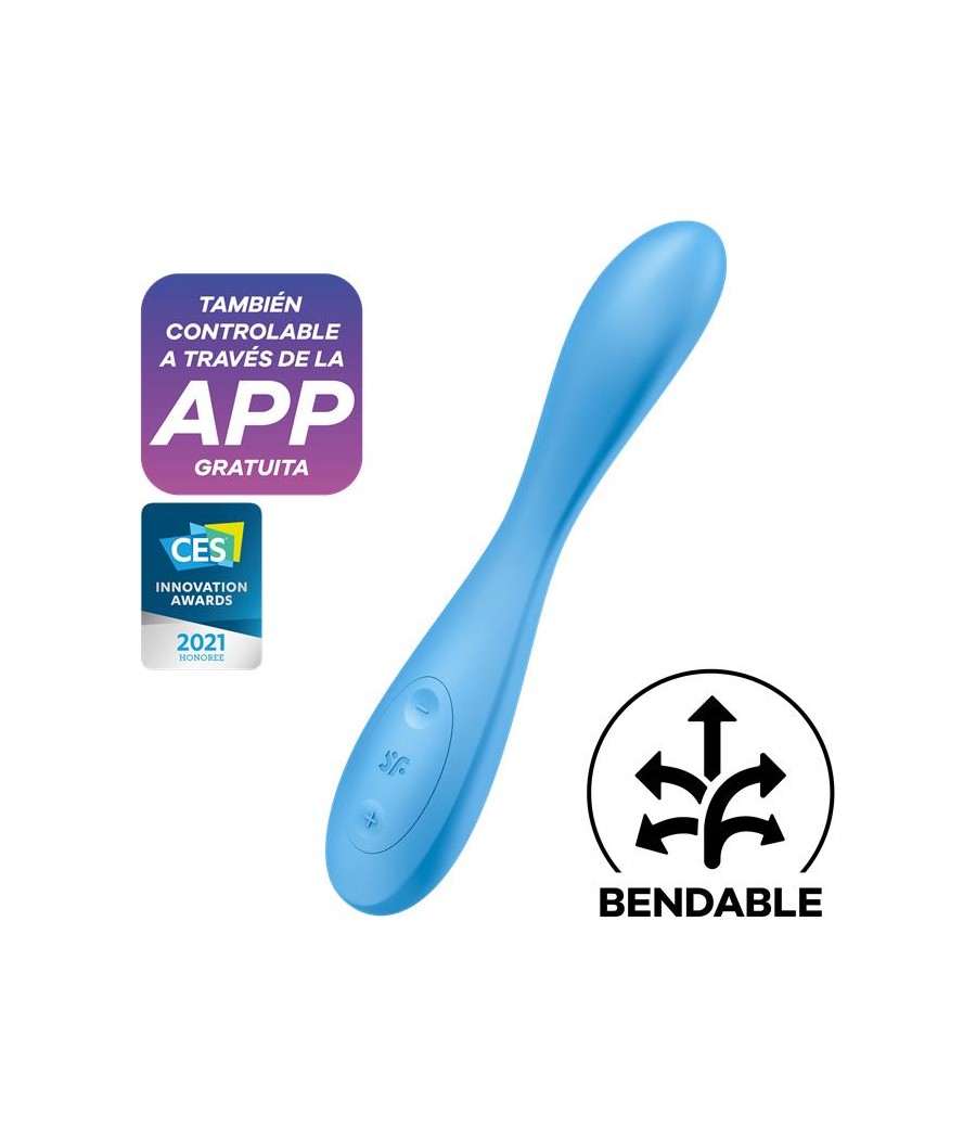 Vibrador G Spot Flex 4 con APP Satisfyer Connect Azul