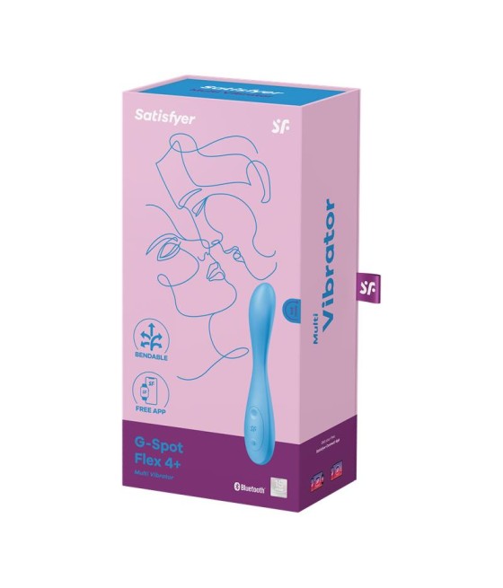 Vibrador G Spot Flex 4 con APP Satisfyer Connect Azul