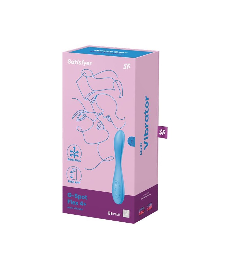 Vibrador G Spot Flex 4 con APP Satisfyer Connect Azul