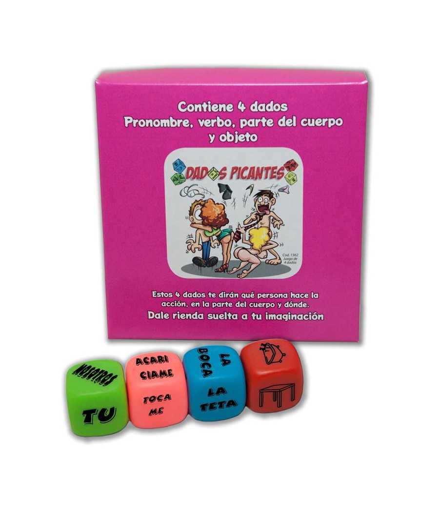 Juego 4 Dados Fluorescentes