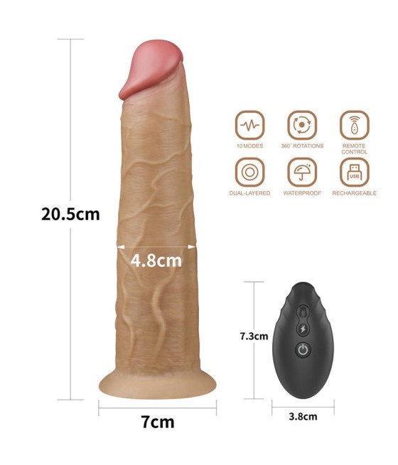 Vibrador con Rotacion Doble Capa 8