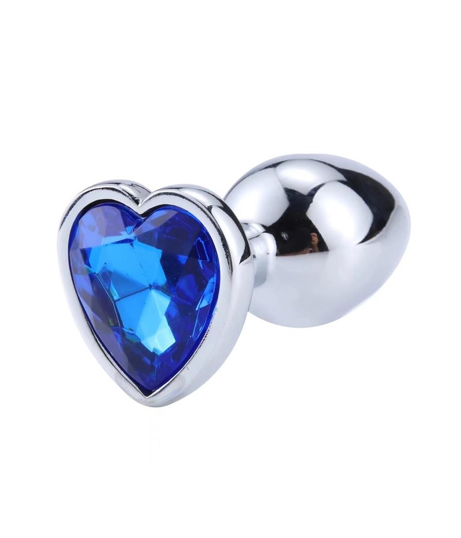 Plug Anal con Joya de Corazon Blue Sapphire Talla L