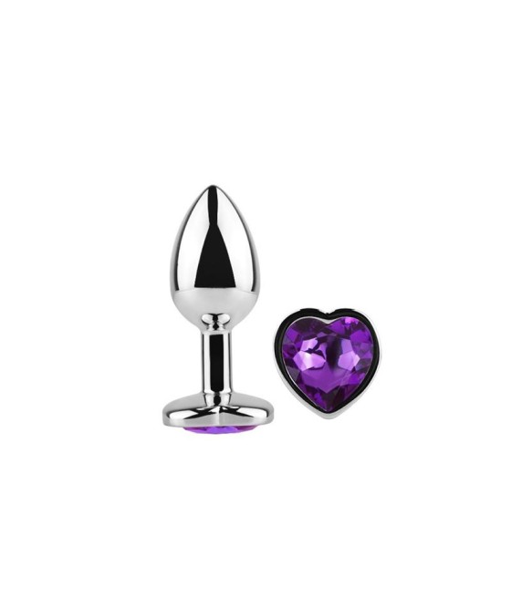 Plug Anal con Joya de Corazon Purple Lavender Talla S