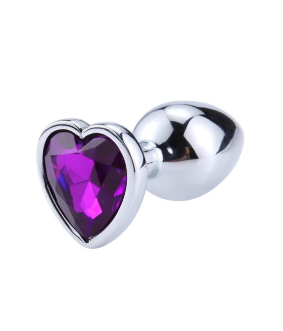 Plug Anal con Joya de Corazon Purple Lavender Talla S