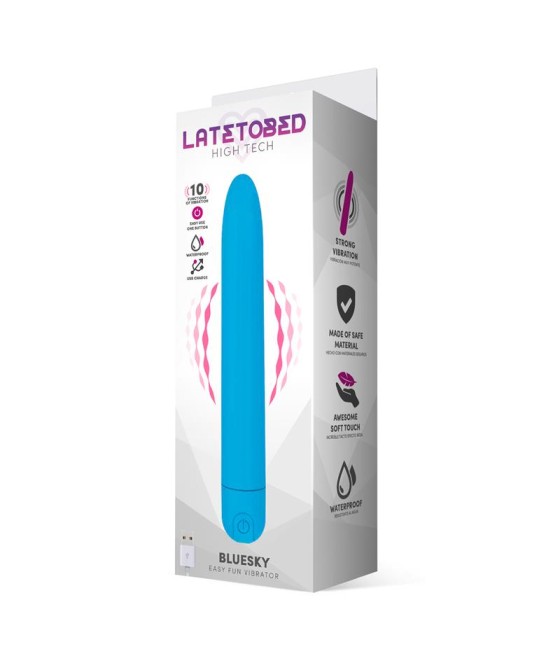 Bluesky Vibrador 10 Funciones 185 cm USB Azul Mate