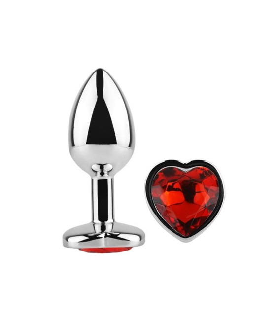 Plug Anal con Joya de Corazon Red Scarlet Talla M