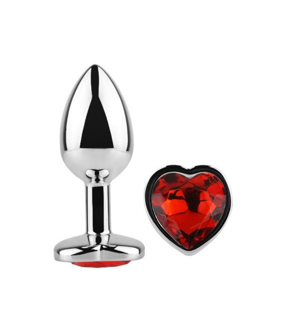 Plug anal Base Corazon Red Scarlet Talla L