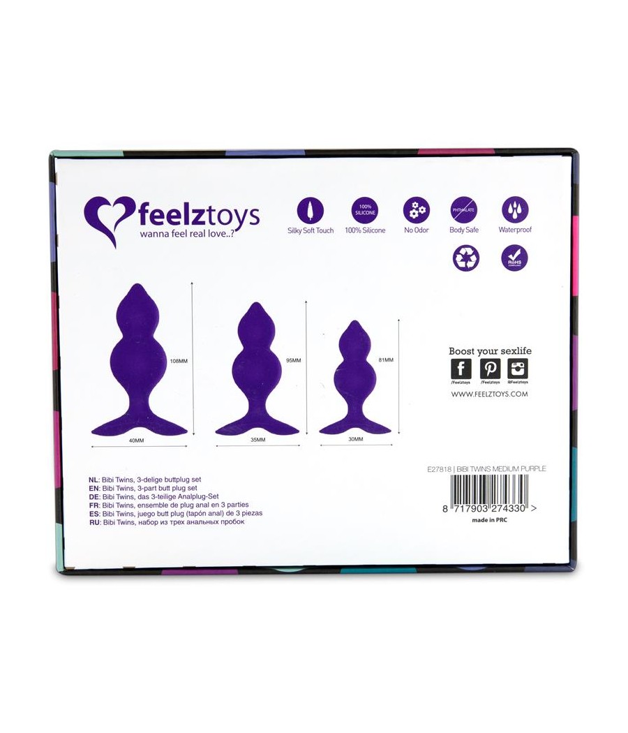 Bibi Twin Set de 3 Plugs Anales Purpura