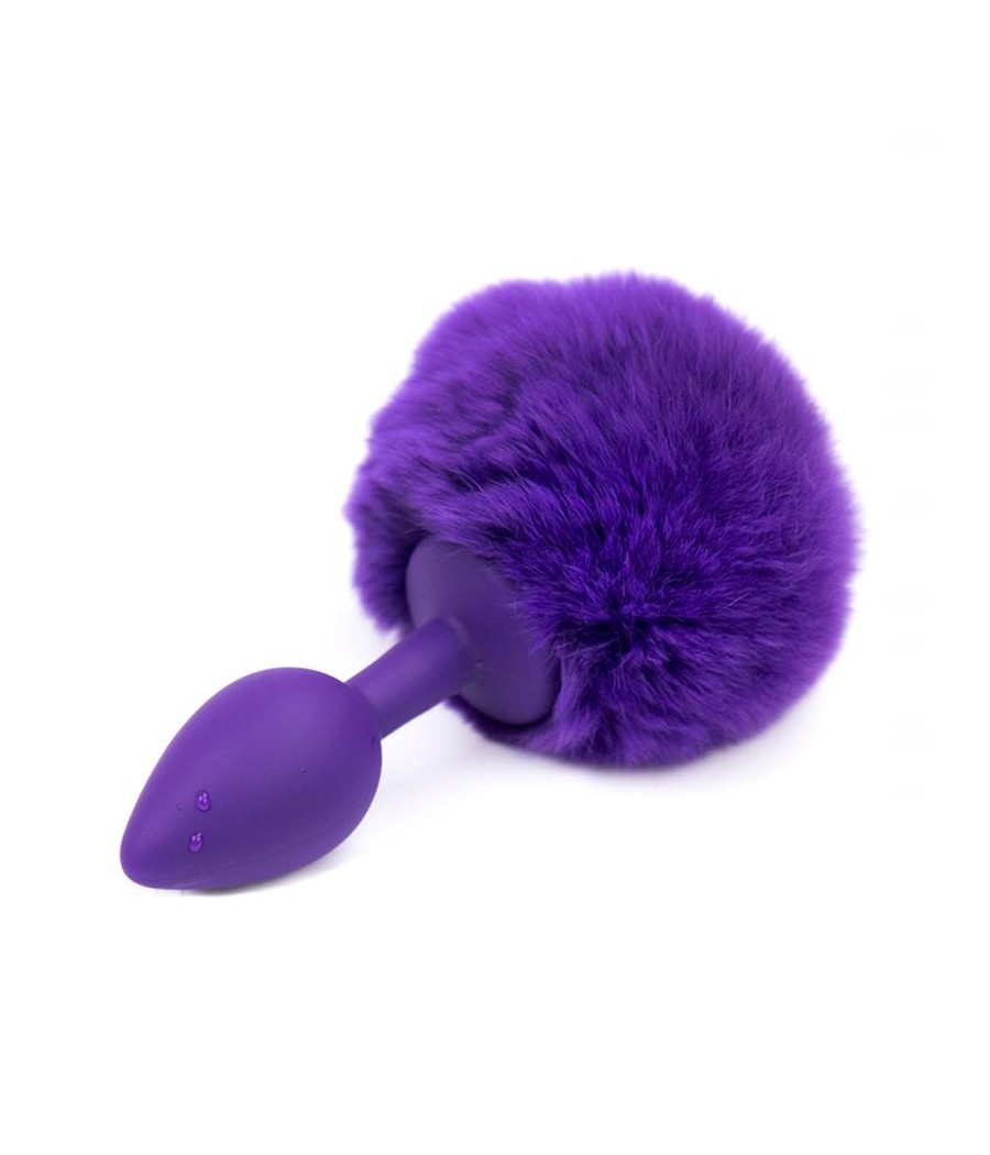 Plug Anal con Pompon Purpura Talla S