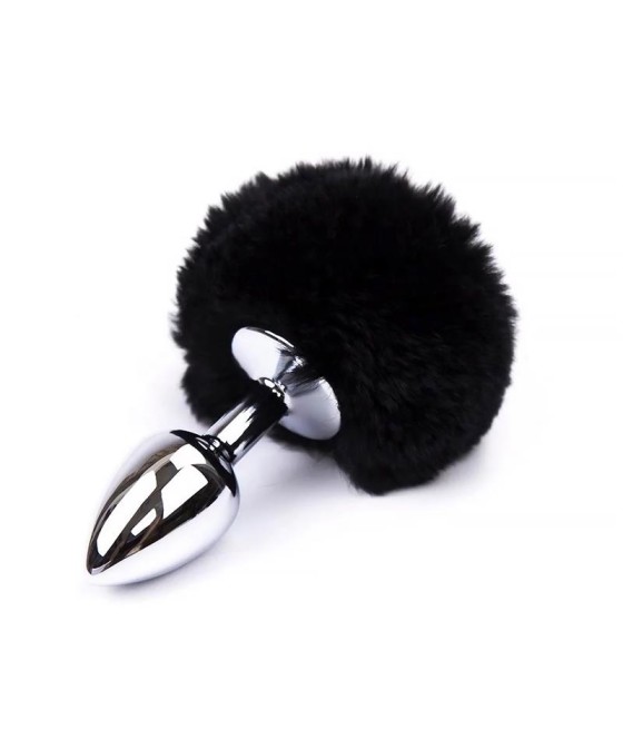 Plug Anal con Pompon Negro Talla S