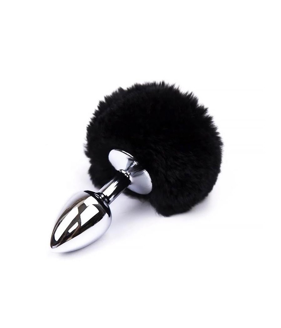 Plug Anal con Pompon Negro Talla S