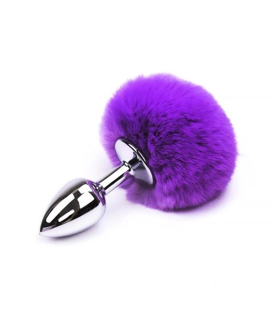 Plug Anal con Pompon Purpura Talla S