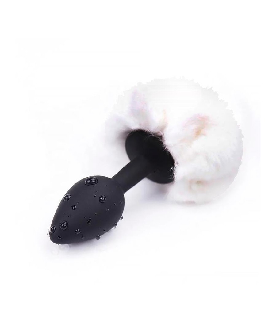 Plug Anal con Pompon Blanco Talla S