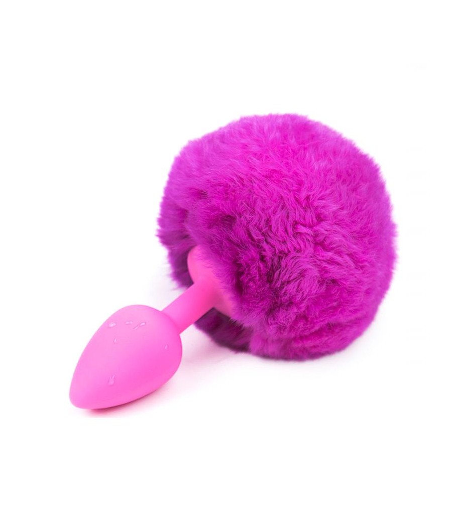 Plug Anal con Pompon Purpura Talla S