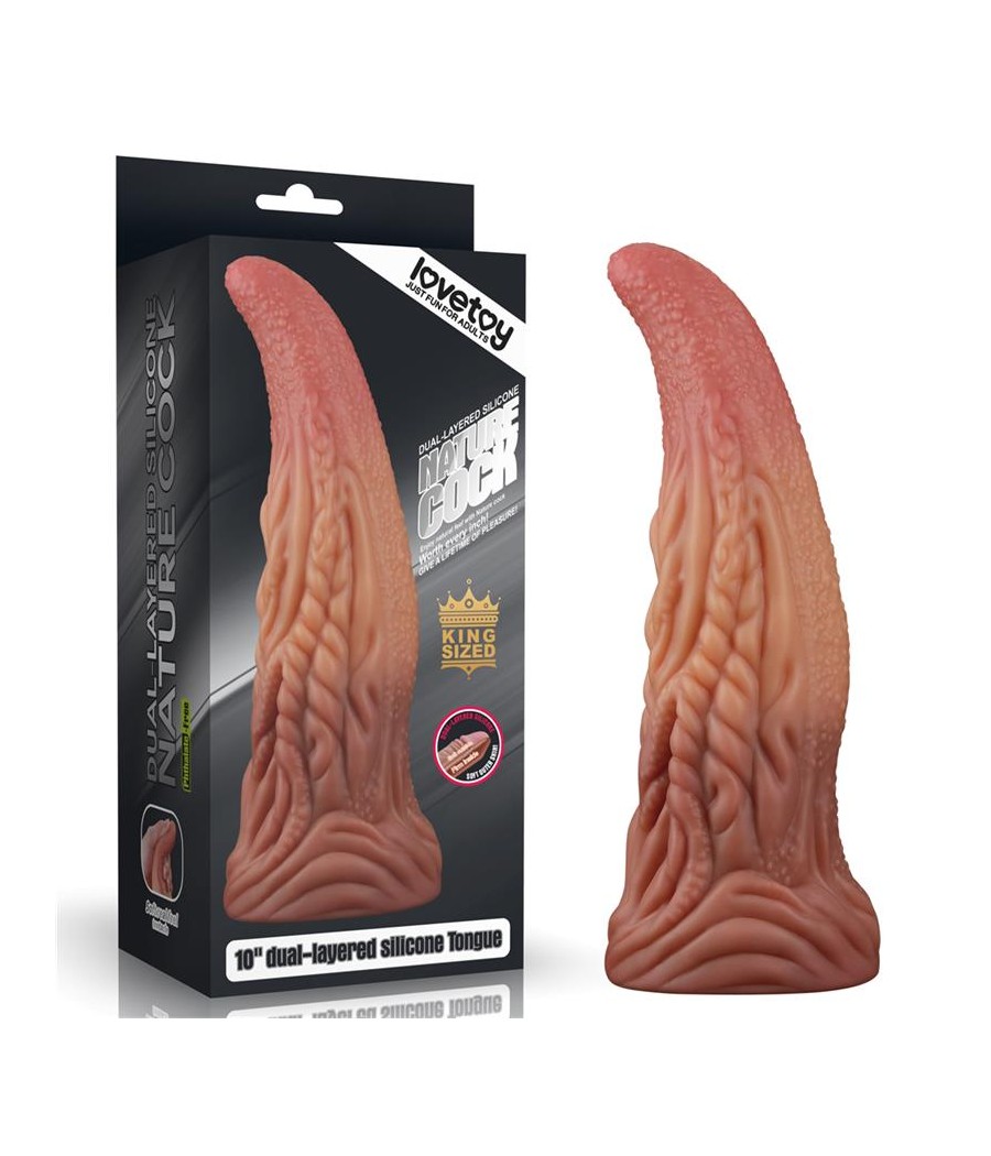 Dildo Tongue 10 Dual Layer