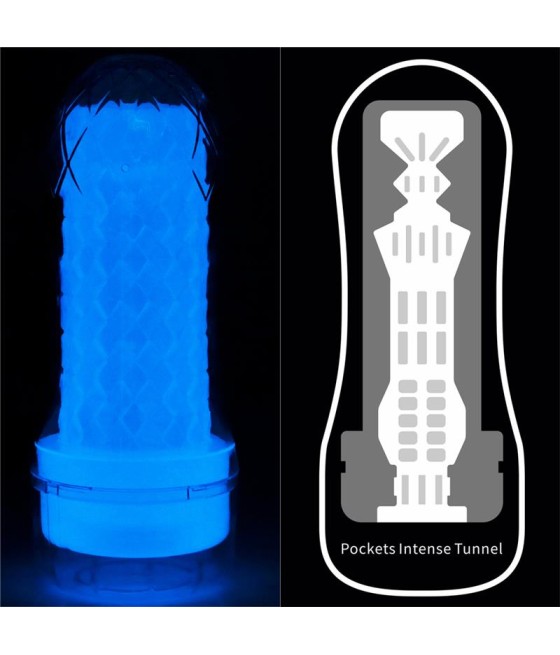 Masturbador Masculino Lumino Luz Azul