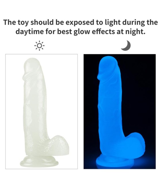 Dildo Lumino 75 Luz Azul