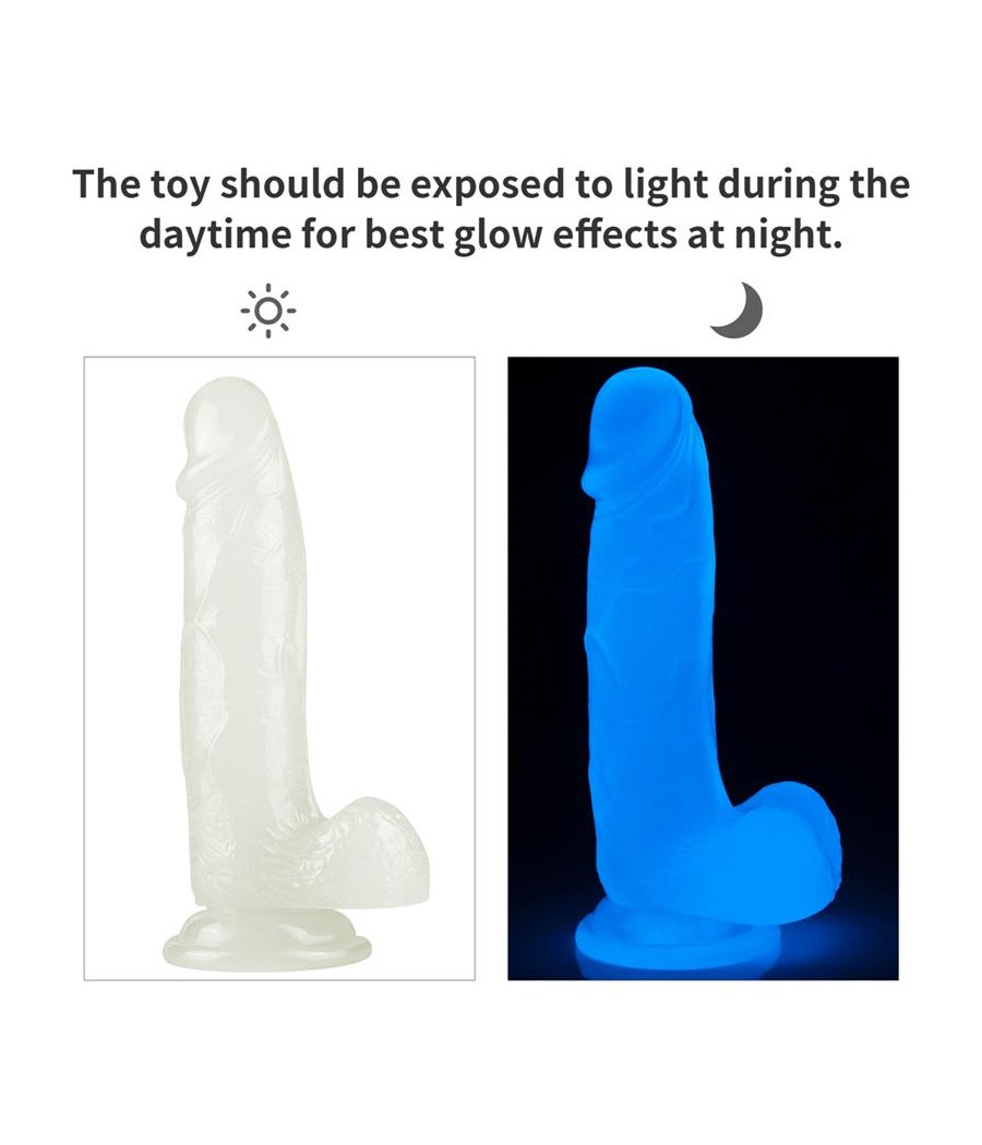 Dildo Lumino 75 Luz Azul