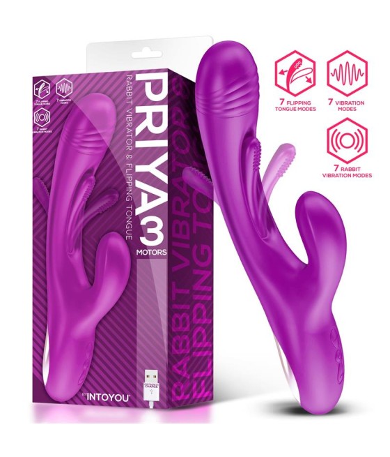 Priya Vibrador con Lengua con Movimiento Flipping