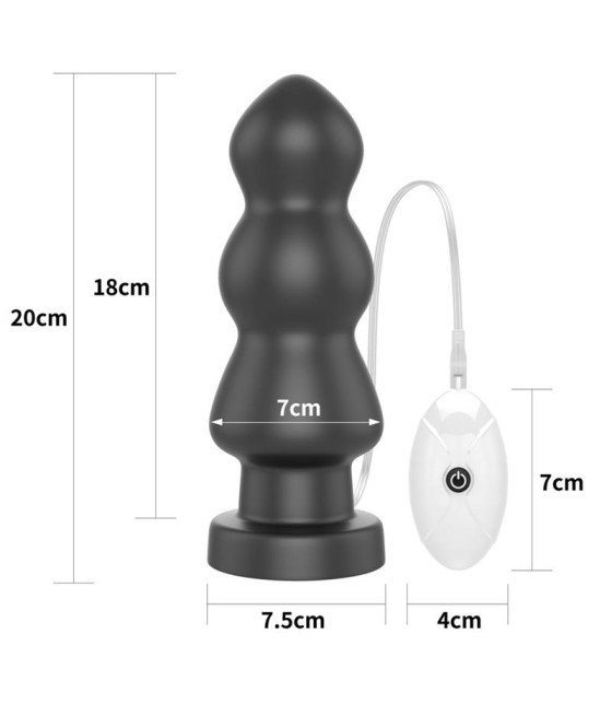 Plug Anal con Vibracion King Sized 78 Negro