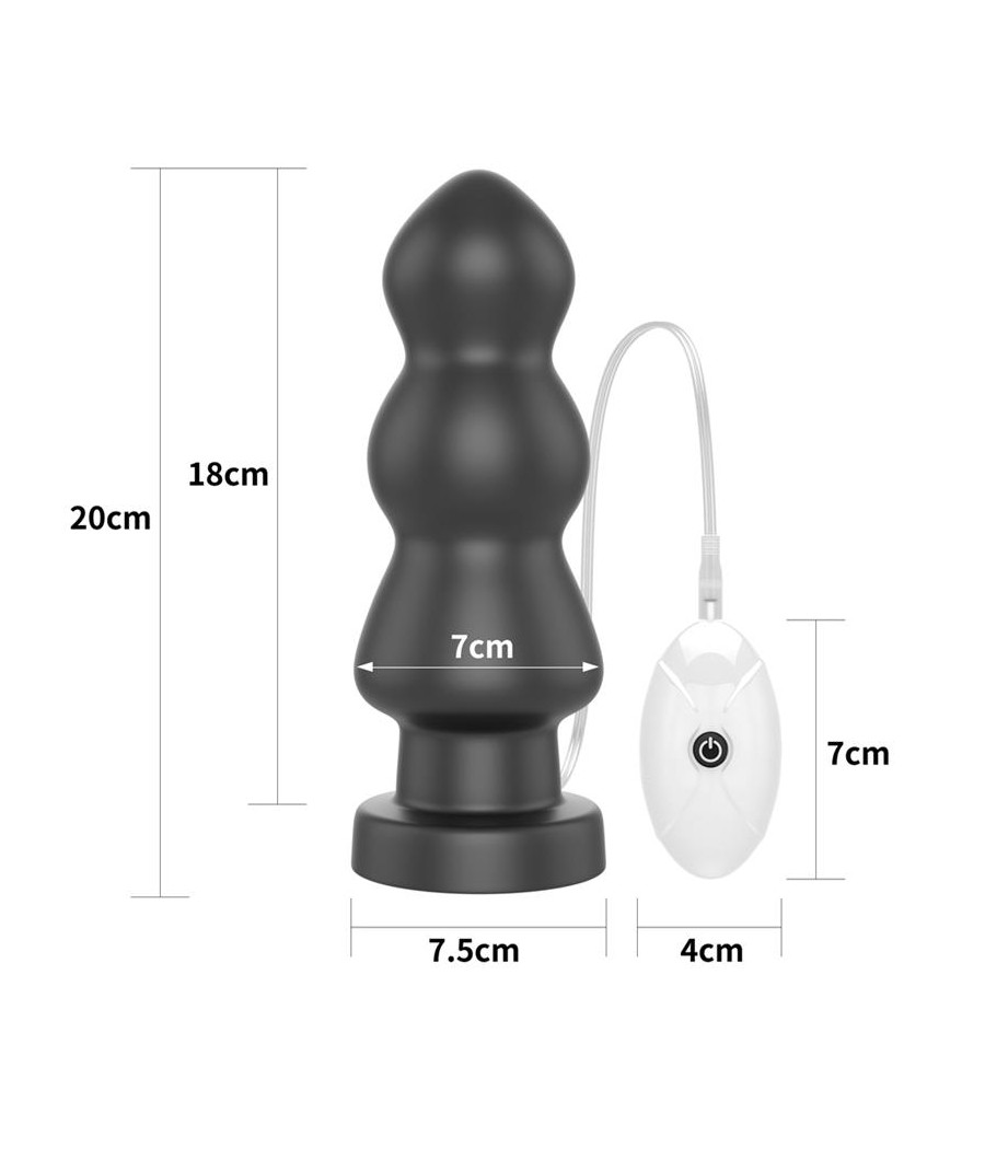 Plug Anal con Vibracion King Sized 78 Negro