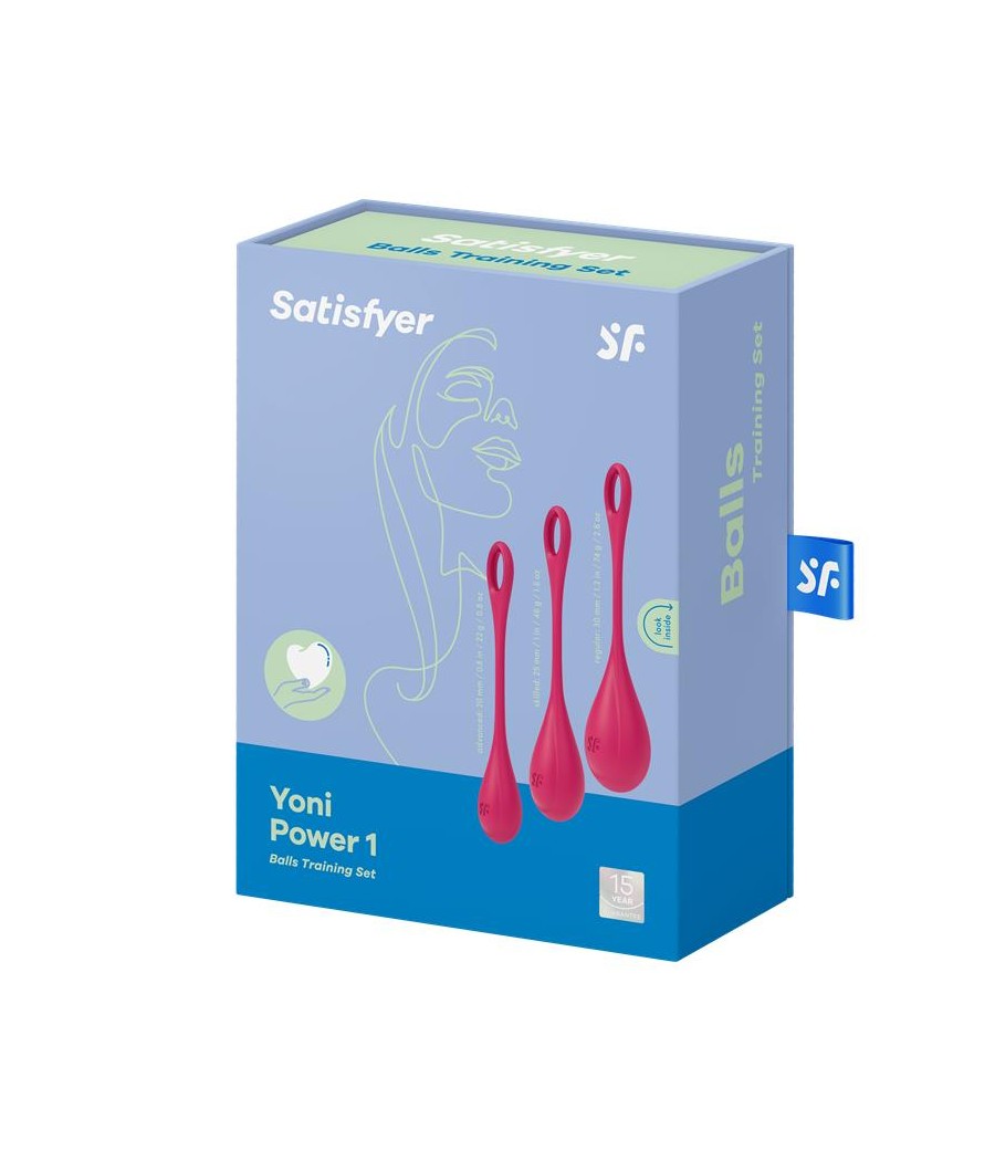 Kit 3 Bolas Suelo Pelvico Yoni Power 1 Rojo