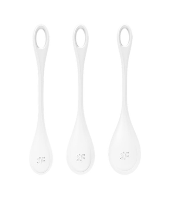 Set 3 Bolas Suelo Pelvico Yoni Power 1 Blanco