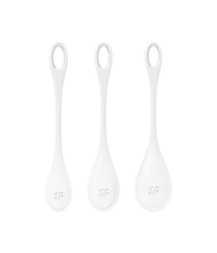 Set 3 Bolas Suelo Pelvico Yoni Power 1 Blanco