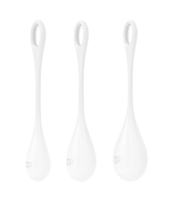 Set 3 Bolas Suelo Pelvico Yoni Power 1 Blanco