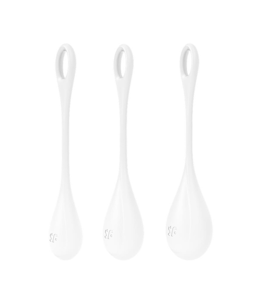 Set 3 Bolas Suelo Pelvico Yoni Power 1 Blanco