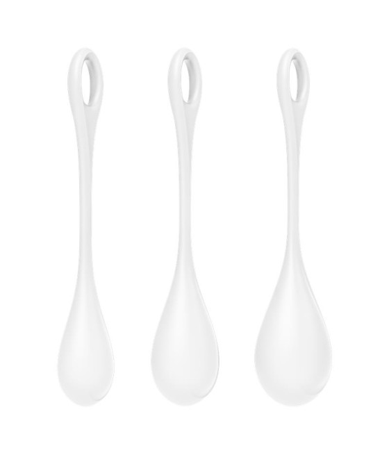 Set 3 Bolas Suelo Pelvico Yoni Power 1 Blanco