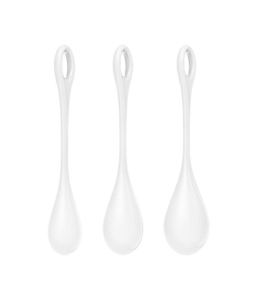 Set 3 Bolas Suelo Pelvico Yoni Power 1 Blanco