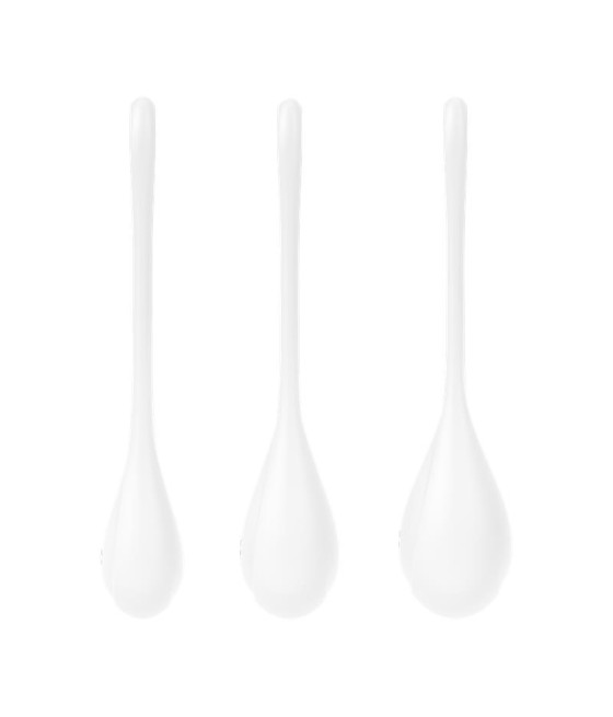 Set 3 Bolas Suelo Pelvico Yoni Power 1 Blanco