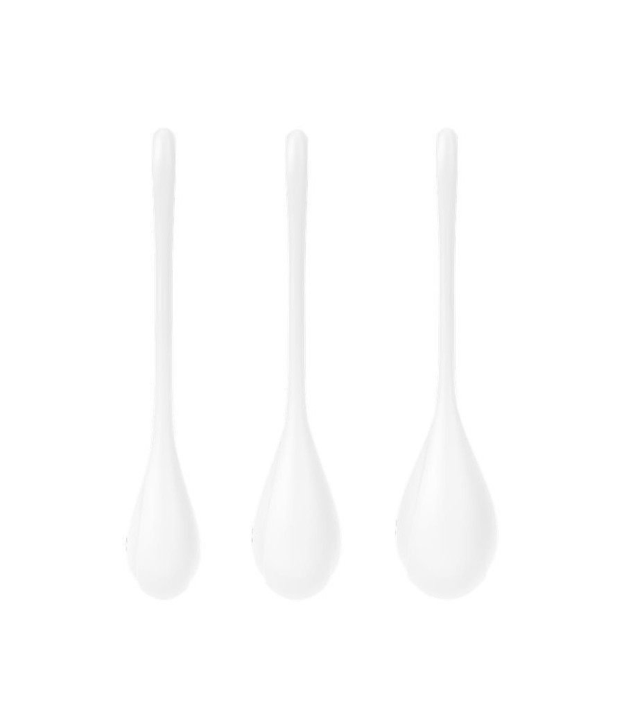 Set 3 Bolas Suelo Pelvico Yoni Power 1 Blanco