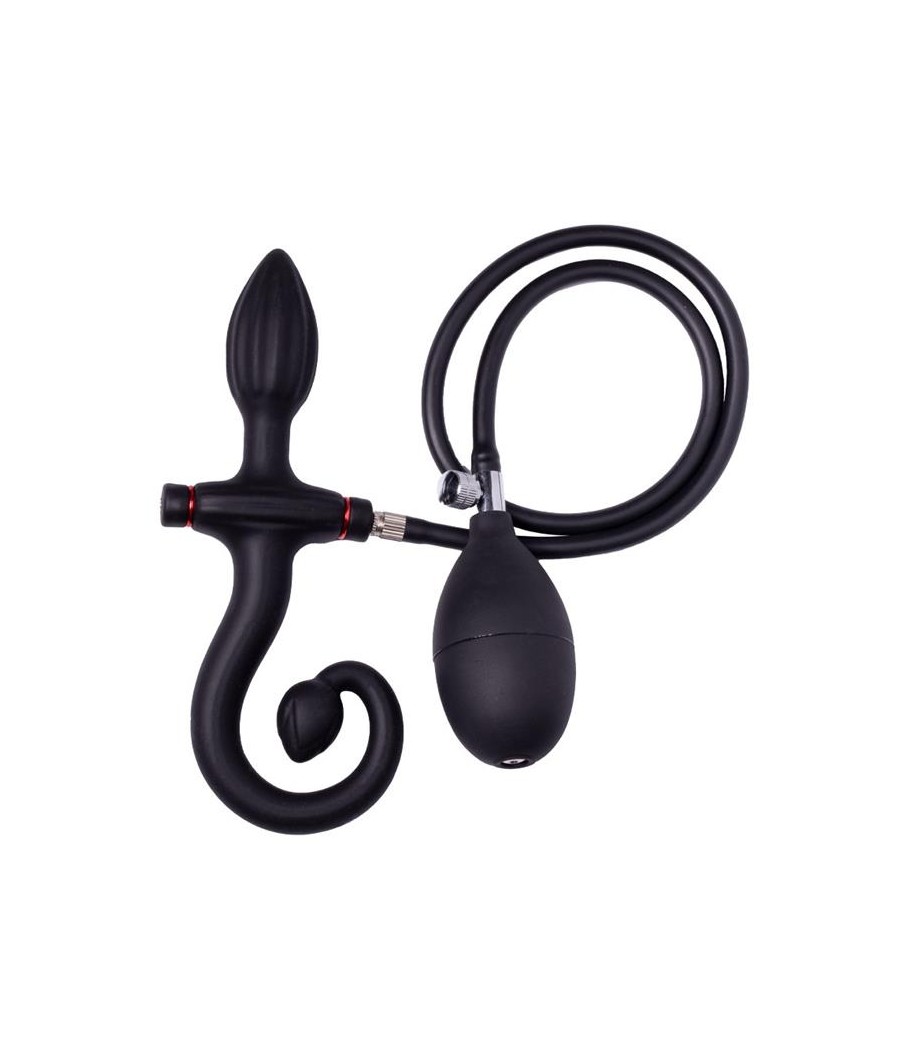 Plug Anal Inflable con Bomba Negro