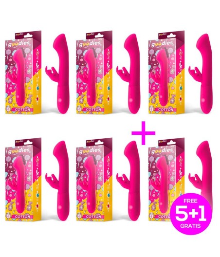 Pack 5+1 Cotton Vibrador Punto G y Conejito USB Silicona