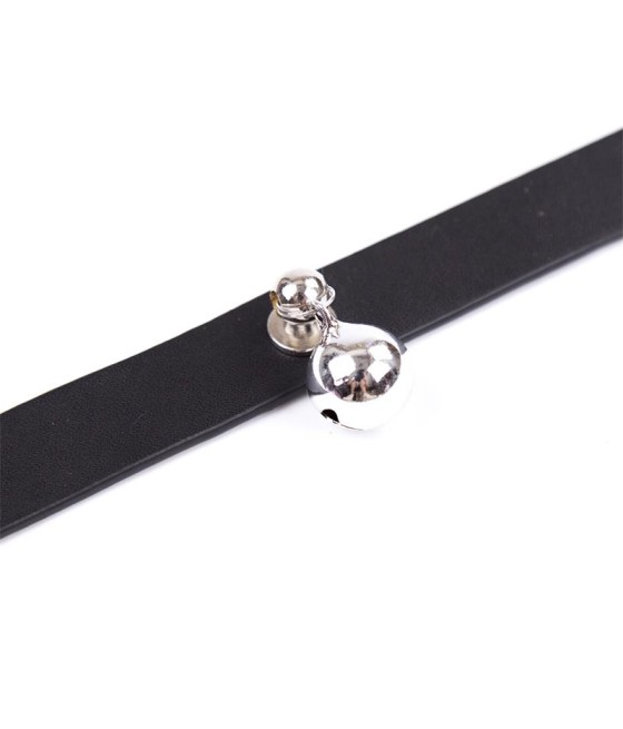 Collar con Cascabel Ajustable 43 cm Negro