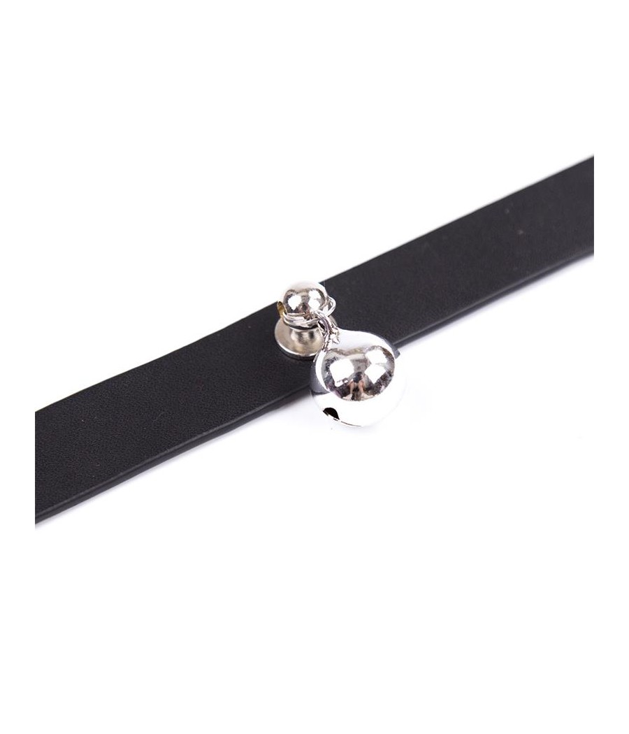 Collar con Cascabel Ajustable 43 cm Negro